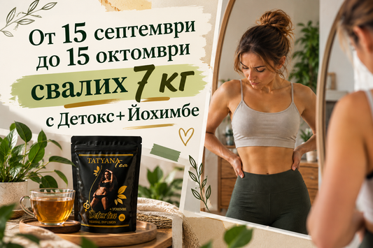 От 15 септември до 15 октомври свалих 7 кг с Детокс+Йохимбе