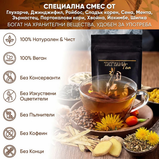 Tatyana Detox Tea + Yohimbe (Чай Детокс) (Плик) 🫖😈